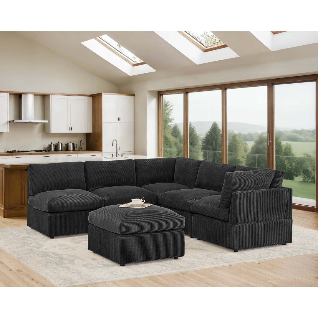 Kyanne Priyen 98" Wide Symmetrical Modular Corner Sectional